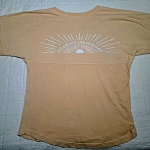 Taylor Swift Its Golden like Daylight Yellow Long Sleeve Tee S/M small medium